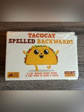 🆕 TACOCAT SPELLED BACKWARDS Game . Brand new!